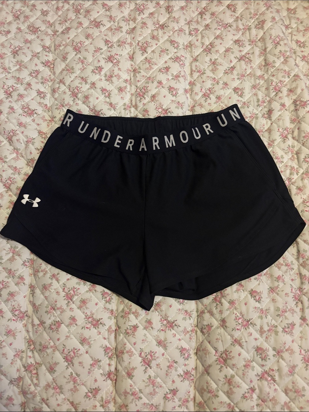 Under Armour Black Women’s Performance Running Shorts with Branded Waistband